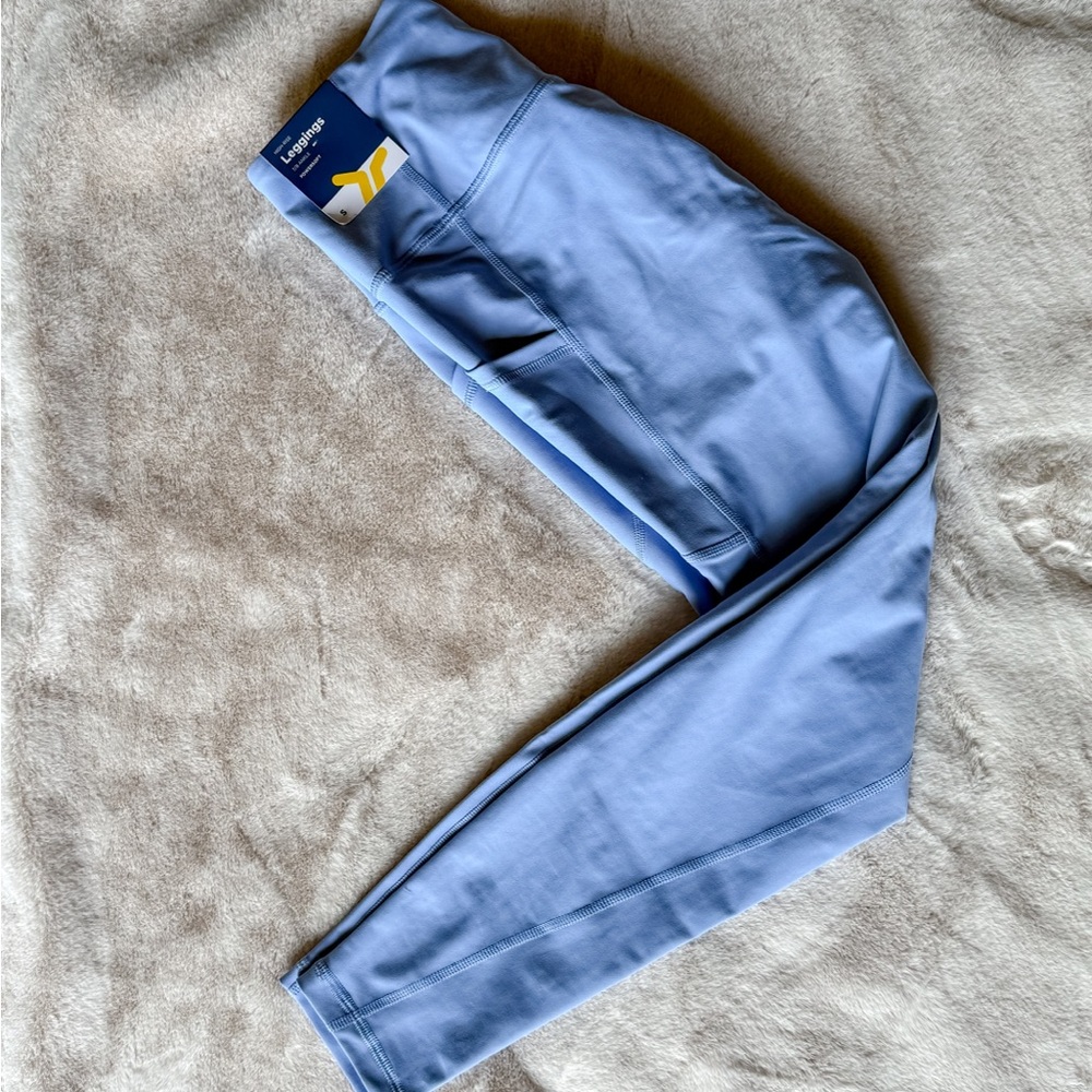 High-Waisted PowerSoft Ribbed Pocket Leggings Sm